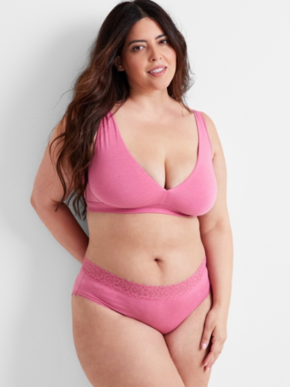State of Day Women's Cotton Blend Bralette, Berry Breeze L